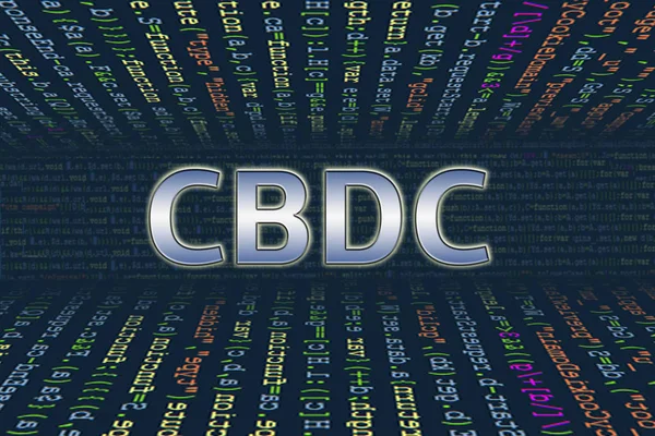 Foto met een tekst: CBDC (central bank digital currency)